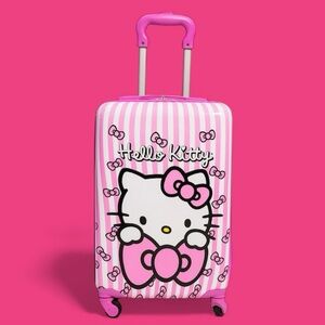 NEW! Kid's Hello Kitty Carry On Hardside Luggage Spinner 18” Suitcase